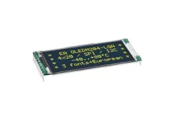 Display Visions 2.0in Yellow OLED Display 4 x 20pixels Graphics I2C, SPI Interface